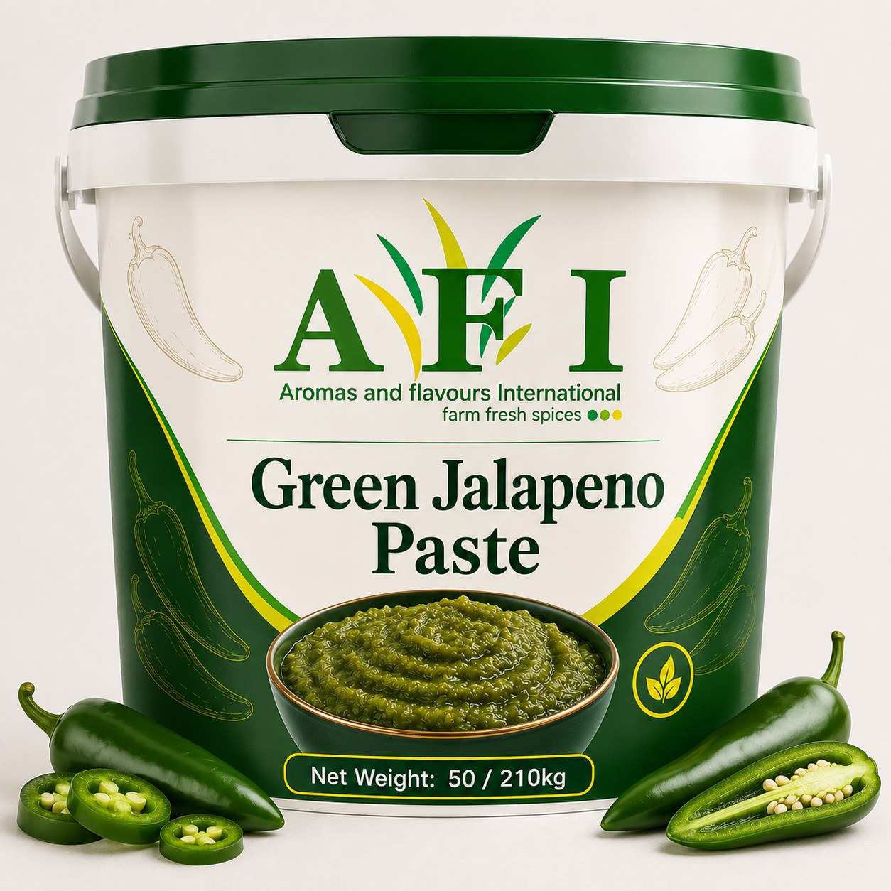 Green Jalapeño Paste, jalapeno paste supplier USA EU import