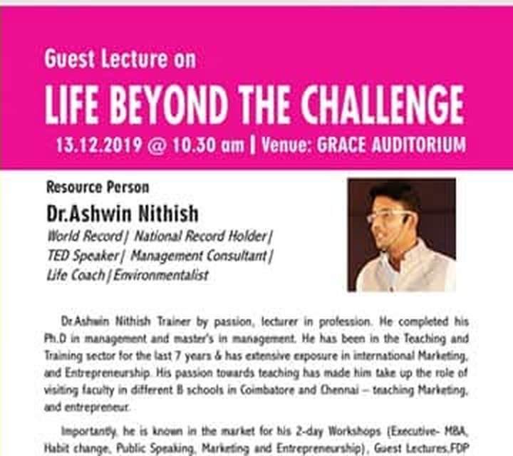 Event announcement: Life Beyond the Challenge at AJK College of Arts and Science