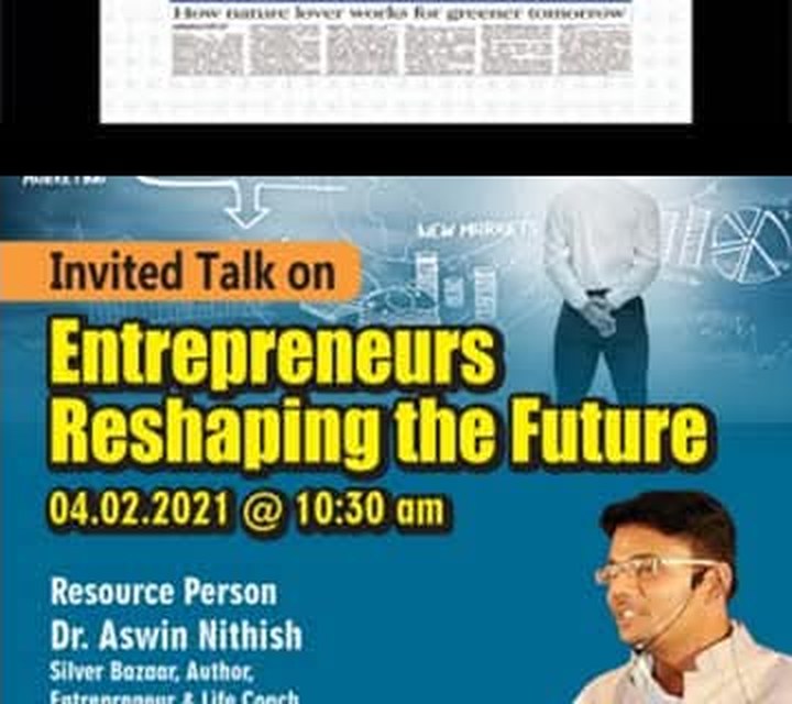 Event announcement: Press coverage and the invited talk, Entrepreneurs Reshaping the Future