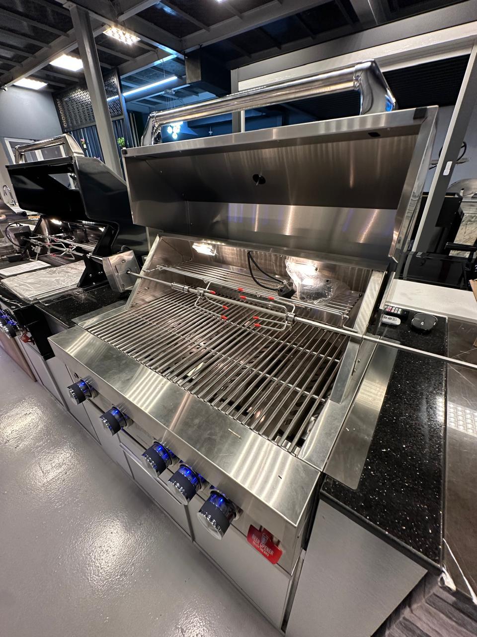Stainless Grill Interior Open View