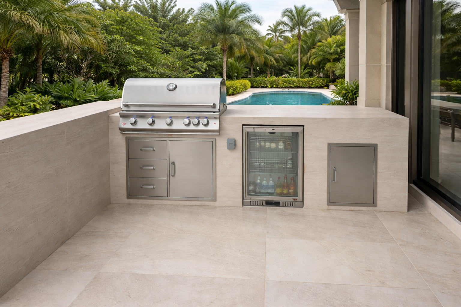 Outdoor BBQ Kitchen Installation Process