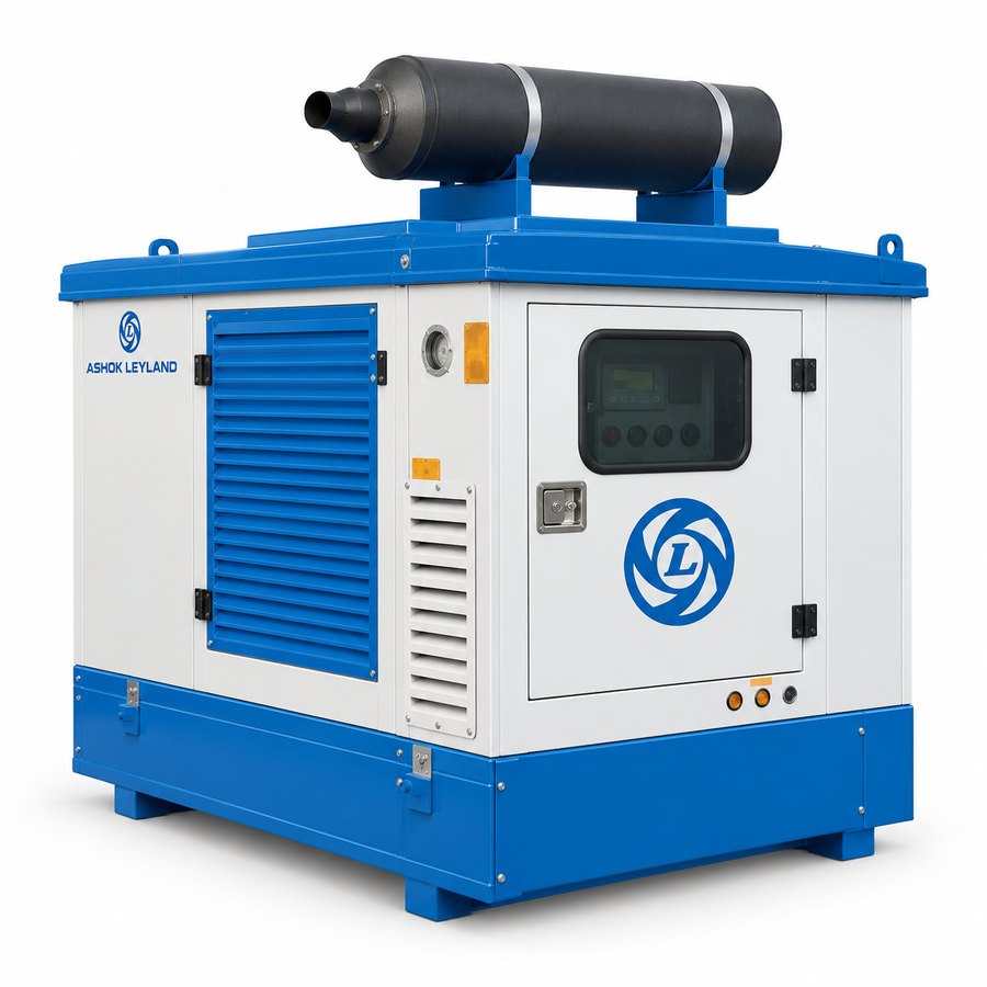 Genset with control panel