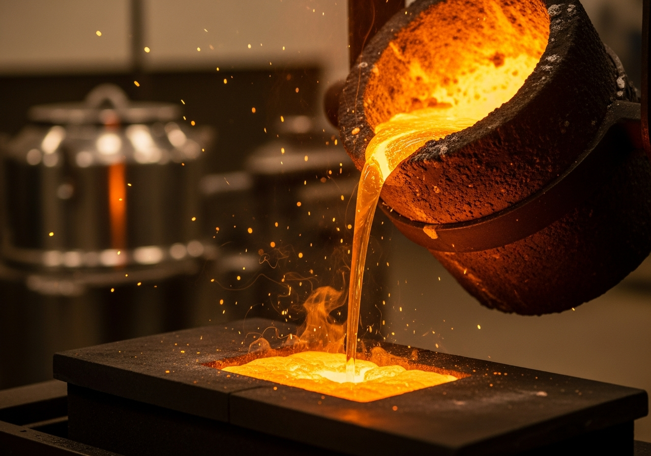 Molten Gold Pouring